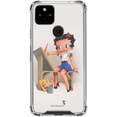 Betty Boop The Artist Google Pixel 5a 5G Clear Case